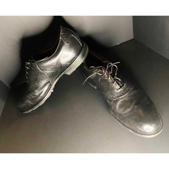 FootJoy Other - FootJoy Leather Icon Croc Saddle Black Mens 15 52108 Golf Spikes